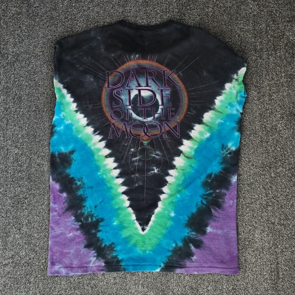 Vintage Liquid Blue Men’s 2004 Dark Side of the Moon Tie Dye T-Shirt Size Large - Picture 8 of 10